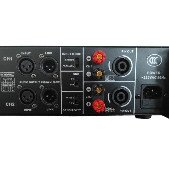 Amplificatore di potenza 2 canali 1500W SP260 