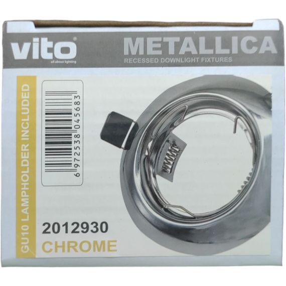 Supporto per faretto da incasso Φ80mm nero EL2018 Vito