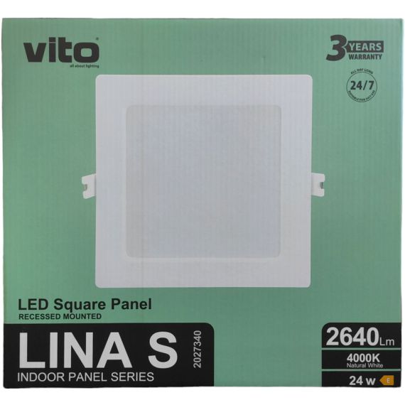 Pannello LED quadrato da incasso 280*280 24W 4000K luce naturale EL2271 Vito