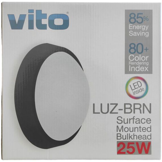 Plafoniera da esterno 25W 1700lm 4000K luce naturale IP65 Vito EL2466 Vito