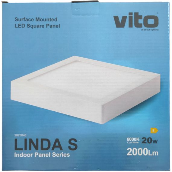 Pannello LED da parete quadrato 210x210 20W 2000Lm luce fredda EL247 Vito