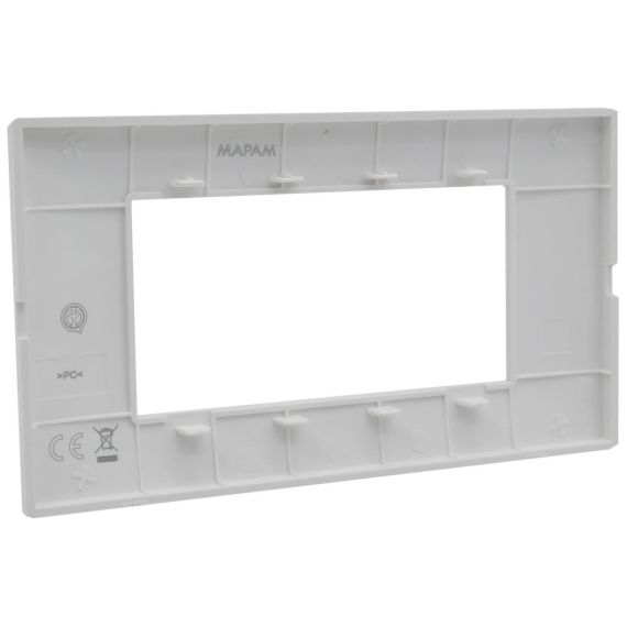 Placca 4 posti antracite Soft Touch compatibile Vimar Plana EL3103 