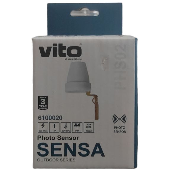 Sensore crepuscolare 2000W 10A PHS02 Vito EL3168 Vito