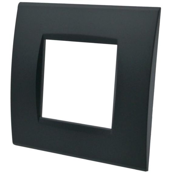 Living International compatible 2-place black Soft Touch plate EL3231 