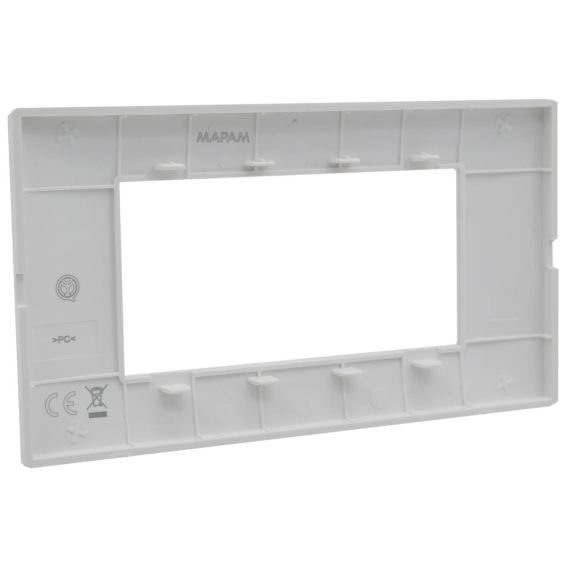 Placca 4 posti nera  Soft Touch compatibile Vimar Plana EL3271 