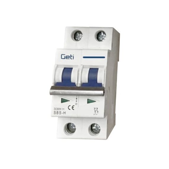 Geti 2 pole 25A thermal magnetic switch for photovoltaic systems EL3948 Geti