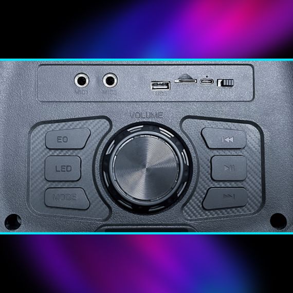 Cassa acustica ricaricabile 2x8" 40W luci LED Bluetooth/FM/USB KK-8208 KK-8208 Kakusiga