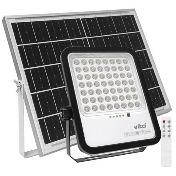 Faretto solare LED 300W 3300Lm 6000K luce fredda IP65 EL183 Vito