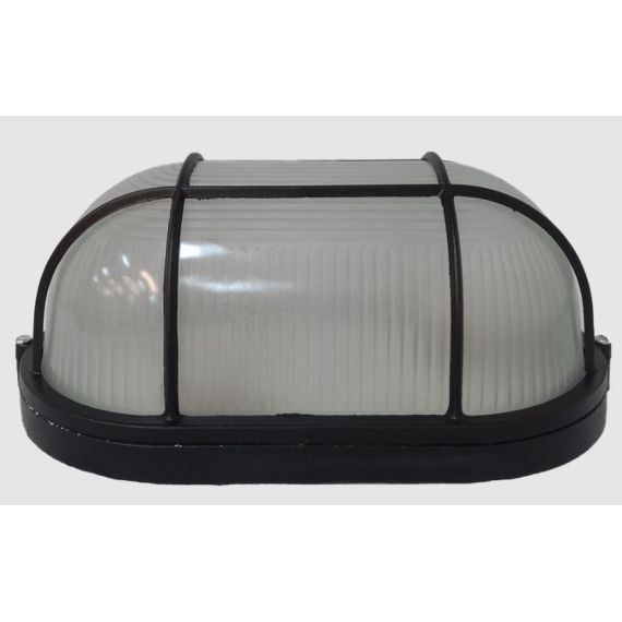 Plafoniera LED E27 da esterno IP54 in alluminio nero EL4998 Vito