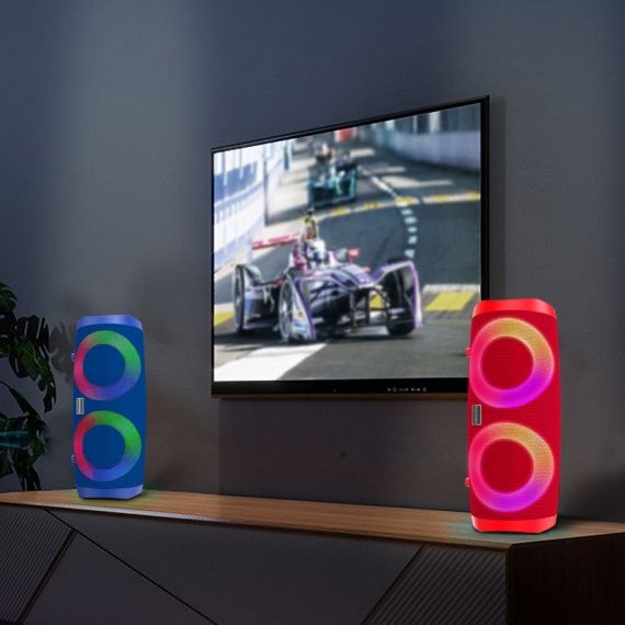 Altoparlante Bluetooth 10W con radio FM rosso KSC-615 F2850 Kakusiga