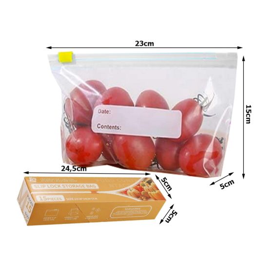 Sacchetti in pellicola sigillabile per alimenti 1200ml 15 pezzi K500 