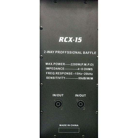 Cassa acustica professionale 2200W 4~8 OHMS 2 vie RCX-15 RCX-15 