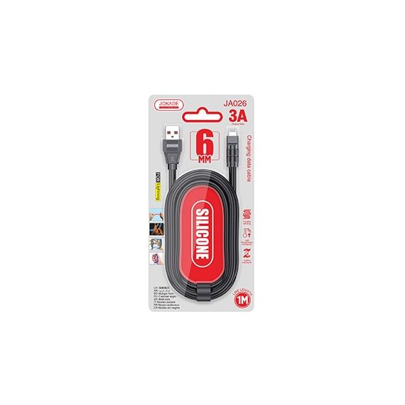 Cavo per ricarica USB lightning nero JA026 F4340 Jokade