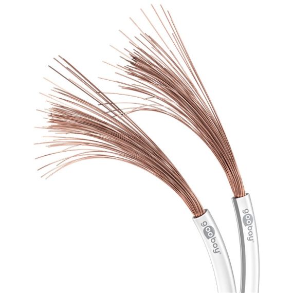 Cavo riparazione altoparlante 100m 2x0.75mm bobina F1634 Goobay