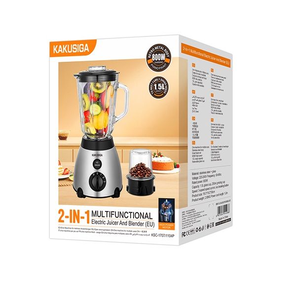Frullatore elettrico multifunzione 2 in 1 800W KSC-1707 F4455 Kakusiga