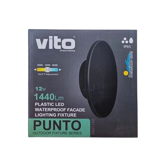 Lampada applique LED da parete 12W 1440lm 4000k luce naturale EL3995 Vito