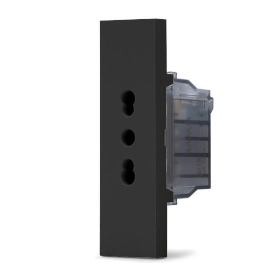 Presa bipasso 10–16A nera linea ZEN 07358 