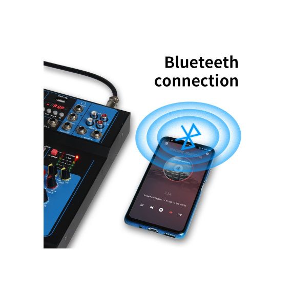 Professional mixer 4/7 channels Bluetooth/USB/Stereo RCA inputs SP522 