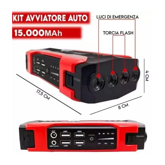 Multifunktions-Autostarthilfe 15000mAh WB2405 