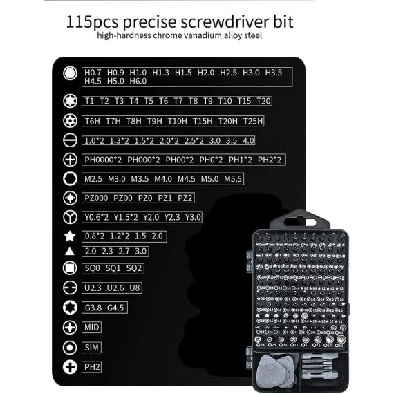 Precision screwdriver kit 115 pieces WB599 
