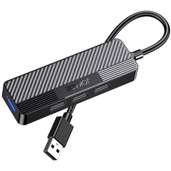 Adattatore hub USB 4 in 1 1xUSB 3.0 e 3xUSB 2.0 nero F4820 Jokade