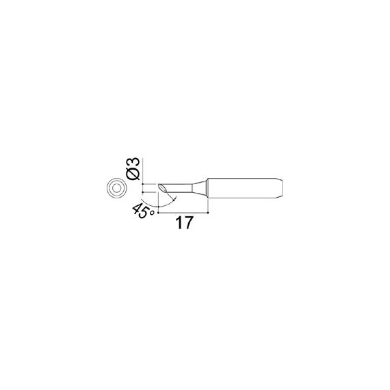 Ersatzspitze für 900M-T-3C Lötkolben, 3mm, HAKKO K035 HAKKO