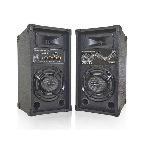 Pair of active speakers BLUETOOTH + LED + USB-SD MD-11 WEB