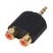3.5mm male Jack adapter - 2x RCA stereo Q952 