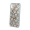 Cover per iPhone X in silicone TPU Slim Design Foglie Glitter MOB690 