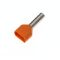 Crimp double ferrule tip - TE4012 - orange - Pack of 100 pieces EL1240 FATO