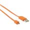 USB 2.0 Cable USB A Male - Micro B Male Flat 1m Orange ND3100 Valueline