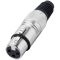 Cannon XLR Female 3-pin metal and rubber connector SP039 