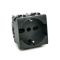 Prise schuko universelle 16A-250V noire compatible Living International EL2300 