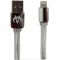 1m flat silver-plated cable for synchronization and charging USB Lightining WB854 