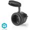 Presa Schuko Wi-Fi 10A 2500W massimo IP44 nera Nedis ND5533 Nedis