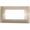 Placca in tecnopolimero 4 posti color champagne compatibile Vimar Plana EL2375 