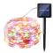 RGB copper wire LED strip 10m 100 leds with solar panel WB1412 
