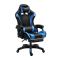 Gaming chair with footrest blue/black 2024-1FB 