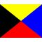 Bandiera nautica di segnalazione "Z" Zulu 150x180cm A9242 