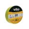 Insulating tape 19mm 20m yellow-green EL133 Vito