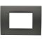 Placca 3 posti testa di moro Soft Touch compatibile Living International EL2565 
