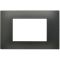 Placca 3 posti testa di moro Soft Touch compatibile Vimar Plana EL3107 
