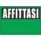 Cartello Affittasi in PVC - 2 colori disponibili Z777 
