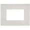 Placca bianco perla spazzolato 3 posti compatibile Living International EL2472 
