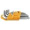 Set&nbsp;9&nbsp;chiavi esagonali con punta sferica 1.5-10mm W1405 Toolmak