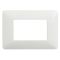 Placca in metallo bianco 3 posti compatibile Matix EL2222 