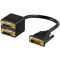 DVI-D Splitter Adapter Cable M to 2 DVI-D F Golden Contacts M440 