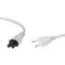 C5 F power cable with Italian plug 1 meter - White L291 