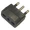 16A power socket adapter with 10 / 16A bypass - Black EL845 