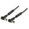 Cable coaxial 120 dB en ángulo coaxial macho - Coaxial hembra (IEC) 10.0 m Negro ND9105 Valueline